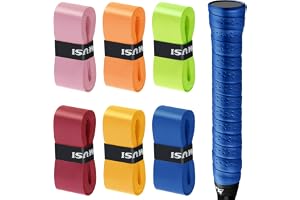 poeland 4-pack flerfärgade racketövergrepp, halkfri racketgrepptejp, absorberande övergrepp för tennis, badminton, pickball