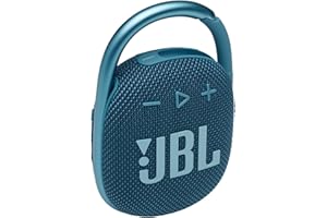 JBL CLIP 4 Speaker Bluetooth Portatile, Cassa Altoparlante Wireless con Moschettone Integrato, Design Compatto, Resistente ad Acqua e Polvere IPX67, fino a 10 h di Autonomia, USB, Blu