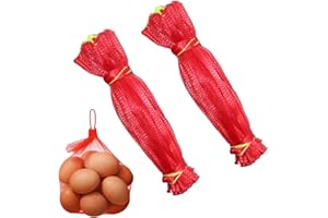 DOCACHE Bolsa de Malla Roja, 200 Piezas Bolsa de Malla Reutilizable, Bolsa de Malla de Nailon para Bolsa de Malla de Huevos, Nueces, Comestibles, Protección de Plantación de Frutas y Verduras (Rojo)