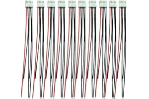 Boladge 10 Pièces 15CM 4S 5 Broches Batterie Chargeur D'équilibre Silicone Câble Fil JST XH Connecteur Plug Adapter pour RC Lipo Batterie (4S)