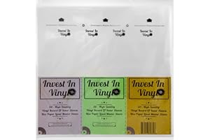 Invest In Vinyl Lot de 50 Pochettes en Papier de Riz antistatiques pour disques vinyles offrant à Votre Collection LP Une Protection adéquate, Blanc, Standard PH Meter 1492, Rétro