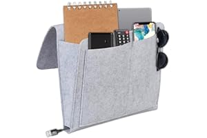 JIUZCARE jiucare Organizer Letto Tasca Portaoggetti Organizer Divano Porta Telecomando Da Divano Tasca Portaoggetti Letto Portatelecomando Da Divano Bedside Storage Sacchetto Di Stoccaggio, Grigio Chiaro