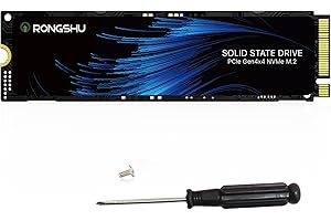 RONGSHU 1TB NVMe SSD M.2 PCIe4.0 Gen 4×4, M.2 2280 SSD Interno para Juegos, Seq. hasta 5.100 MB/s, SLC Cache 3D NAND TLC Unidad de Estado sólido Interna con PS5, portátil, PC de sobremesa (RP5000)