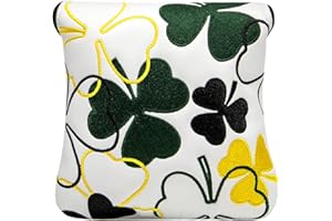 barudan golf Schlägerhaube, große Schlägel, Putter, 6 Farben zur Auswahl (Kleeblatt/klassisches Schwarz/Weiß)