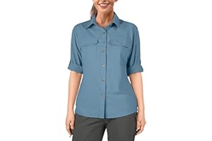 33,000ft Koszula damska UPF50+ ochrona przed promieniowaniem UV, szybkoschnąca, z długim rękawem, funkcyjna, do wędkowania, safari, podróży, golfa