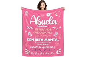 ACAROMAY Regalos para Abuela Navidad Originales, Regalos para Abuelas Mujer Decoración Mantas Regalo Dia de La Madre Regalos Día de los Abuelos Mantas 150x130cm (Abuela-a)