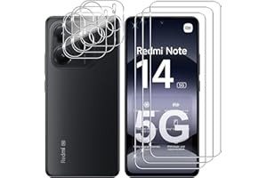 Lutree Verre Trempé pour Xiaomi Redmi Note 14 5G, 3+3 Pièces Protection écran + Caméra Arrière Protecteur Film, 9H Dureté HD Anti-Rayures Vitre Trempé Sans Bulles Protecteurs d'écran