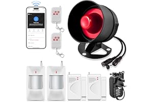 TOWODE Wireless Home Security System, Door Window Sensor Alarm System-wifi Home Security Systems Anti-theft 120DB Alarm, alarm system kit Control for Garage Shed