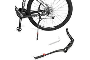 FORTOP Bike Kickstand, Center Mount Double Legs, Adjustable Aluminum Alloy Bicycle Support Kick Stand Fit for 24'' 26'' 27.5'' 29'' Inch Road Bicycle/BMX/MTB/Sports Bike/Adult Bike/Road Bike