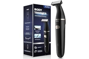 Kibiy Bodygroom - Rasoio elettrico per viso e corpo, IPX7, impermeabile da uomo, con pettini di guida, rasoio elettrico professionale da uomo, per la cura di tutto il corpo, tipo C