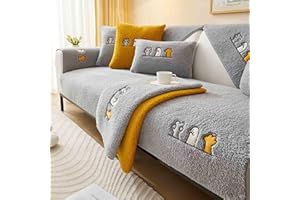 MTHGH sofaschutz，Samt rutschfest l Form 1 2 3 4 Sitzer Sofabezug ，sofaschoner Katze Hund Decke ecksofa Outdoor Sofa Überwurf,D-90x160cm