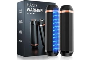 METHROP Hand Warmers Rechargeable 10000mAh Electric Hand Warmer Reusable 2 In 1 Split-Magnetic Pocket Heater＆Flashlight,4 Emergency Light Mode, 3 Heating Modes for Winter Walking,Hiking,Fishing,Skiing,Cycling