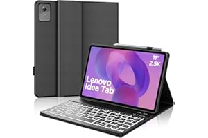 JADEMALL Custodia Tastiera per Lenovo Idea Tab 2025 11", Italiano QWERTY Tastiera Retroilluminata Bluetooth Magnetica Staccabile per Tablet Lenovo Idea Tab 11 Pollici 2025 TB-336FU, Nero