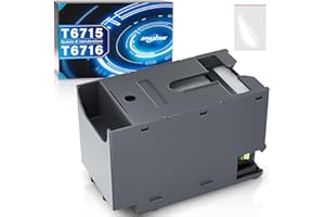 Spaceink T6715 T6716 Boîte de maintenance compatible avec Epson WorkForce Pro WF-3820DWF WF-C4810DTWF WF-4820DWF WF-3825DWF WF-M5799DWF WF-4830DTWF WF-C5710DWF Boîte de maintenance T6715 T6716