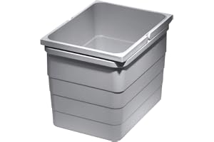 eins2vier Avfallskorg höjd: 220 mm volym 12 liter 230 x 306 mm aluminiumgrå 5170.10 avfallsavskiljare från SOTECH