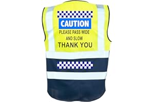 HIVIZ KINGS Pass Wide & Slow Horse Riding Executive Hi Viz High Visibility Vest Two Band