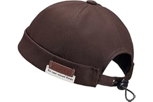 Clakllie Berretto in cotone, regolabile, senza ombrello, berretto da marinaio, cappello da motociclista