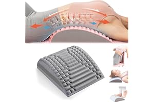 SKEAYID Acemend Refresh - Neck & Back Stretcher, Back Neck Cracker for Lower Back Pain Relief, Waist Massage Relaxation Yoga , Multi-Level Adjustable Spine Board for Lumbar Soothing Device (Grey)