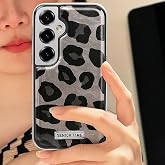 Coverzone Samsung Galaxy A16 ile Uyumlu Leopar Desenli Şeffaf Kılıf Parlak ve Şık Tasarım Darbe Emici Koruma 2mm Kamera Korum