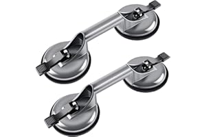 Forever Speed 2 x Aluminium Suction Lift 100 kg 120 mm Dual Suction Lifters Glass Lifter Glass Suction Vacuum Lifter