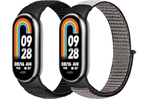 SHIJZWD 2 Pezzi Cinturino in Nylon Compatibili con Xiaomi Mi Band 10/9/8, Cinturini Sportivo Nylon Elastico Regolabili Bracciale di Ricambio per Xiaomi Smart Band 10/9/8 Donna Uomo