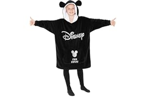 Disney Sudaderas con Capucha para Niña, Sudadera Batamanta de Polar Stitch Minnie Bata Manta Oversize Niños Talla única