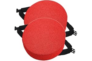 JORTUIO Juego de 1/2 Cojines para Silla Redondos, 30cm/35cm/40/45cm, Almohadilla Antideslizante para Taburete de Silla,Cojín de Asiento Redondos, para jardín, ordenador,oficina, cocina(Color12,35x35x5cm2pcs)