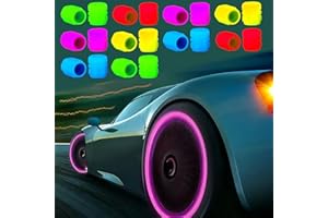 SHPUJUN 20-Stück Ventilkappen Auto Leuchtend,Reifenventilkappen,Ventilkappen Fahrrad für Leuchtende,Auto-ventildeckel Leuchtende,Motorrad Low-In-The-Dark-Ventile Farbe Schutzkappen,Autoventil Fluoreszierende