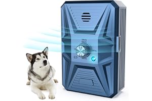 BUBBACARE Ultrasuoni per Cani, Dispositivo Antiabbaio ,3 Livelli Regolabile Frequenza Dispositivo Controllo Antiabbaio, 33 Piedi Ultrasuoni Deterrente Anti-Abbaio per Cani Antiabbaio per Interni ed Esterni