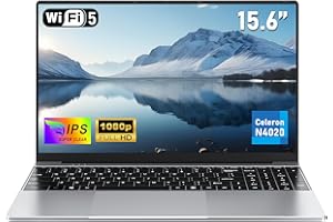 NAIKLULU 15.6 Inch Laptop Pc with N4020 Processor(1.2 to 2.8 Ghz), 8GB RAM 256GB SSD Cheap Laptop Computer 2025, FHD 1920 x 1080 Display/5000 MAh/38Wh/TF Card/Webcam/Touchpad, Student/Home