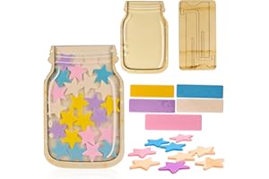 TLYYUKP Reward Jar With Star Tokens,Reward Charts for Children Behaviour,Reward Jar With Stars Incentive Jar Good Behavior Jar Potty Train Tool Reward Board for Kids Home School Classroom