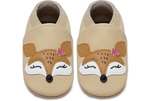 IceUnicorn Krabbelschuhe Baby Lauflernschuhe Jungen Mädchen Weicher Leder Babyhausschuhe Kleinkind Rutschfeste Lederschuhe Baby