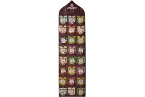 AWARE HOME CONCEPT Multilingual 'Happy Christmas' Advent Calendar with Different Herbal Teas - Festive Gift with 24 Languages - Present for Tea Lovers and Language Enthusiasts (Claret Red)