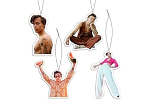 GTOTd Star Singer Air Freshener Pendant (4Pack Black Ice Scent). Gifts Merch Singer Car Supplies Accessories for Car Hanging Rearview Mirror Pendant Supplies Decor Car Interior