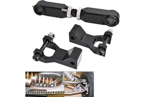 NICECNC Black ATV Front Rear Lowering Kit Compatible with Yamaha Raptor 660 660R YFM660R Raptor 700 700R YFM700 Raptor350