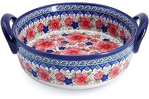 TYMYYS Ceramic Baking Dish For Oven, Small Casserole Dish With Handles, Ceramic Oven Bakeware-safflower-round 950ml