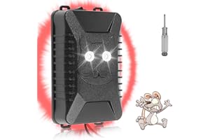 MaxEarn Odstraszacz kun, ultradźwiękowy 18-36 kHz i 2 lampy błyskowe, odstraszacz kun, mobilna ochrona przed kunami, odstraszacz szczurów, do silnika samochodowego, domu, garażu, na strych