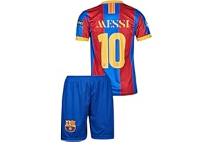 Gokaynex Ronaldinho Barcelona #10, Nostalgie Kinder Trikot Mit Kurz, Limitierte Auflage, beschränkte Auflage (4-13 Jahre)