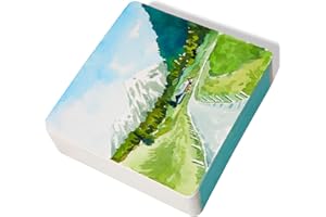 Lightwish Papier aquarelle carré, 100 % coton sans acide pressé à froid pour carnet de croquis, 60 feuilles 11,99 * 11,99 cm Papier scellé par colle des deux côtés