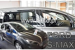 ‎J&J AUTOMOTIVE J&J AUTOMOTIVE | Windabweiser Passend Für S-Max 2, ab 2016, Heko Regenabweiser, Getönt, Set 4-Teilig, Vorne, Hinten, Aerodynamisch