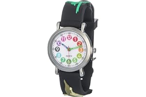 CHAOTECHY Kinder Armbanduhr für Mädchen und Jungen,gut lesbar, um ganz leicht zu Lernen, die Uhr zu lesen