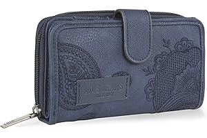 Lois - Carteras de Mujer - Monedero Mujer Grande. Cartera Mujer con Cierre Central de Cremallera - Cartera Mujer Piel Sintetica - Monedero Mujer Grande 304416