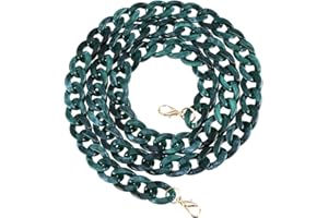 HEALLILY Bourse Chaîne Sangle Acrylique Chaîne Sangle Remplacement Poignée pour Épaule Croix Corps Sac Sac à Main Sac à Main Vert