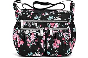 Wafybsre Borsa a Spalla Donna Tracolla in Nylon Impermeabile da Viaggio Crossbody Bag