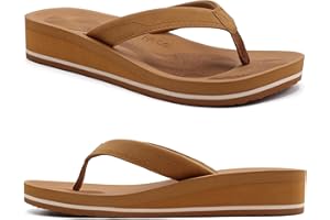 COFACE Femmes Tongs Mode Sandales Tong Compensees été Plage Piscine et Vacances avec Tapis de Yoga Confortable