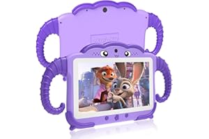 OKULAKU Tableta Infantil de 7 Pulgadas para Niños de 3-14 Años, Android con Funda, 2 GB+32 GB, Protección, GMS Certified, WiFi, Cámara Dual, Google Play Store