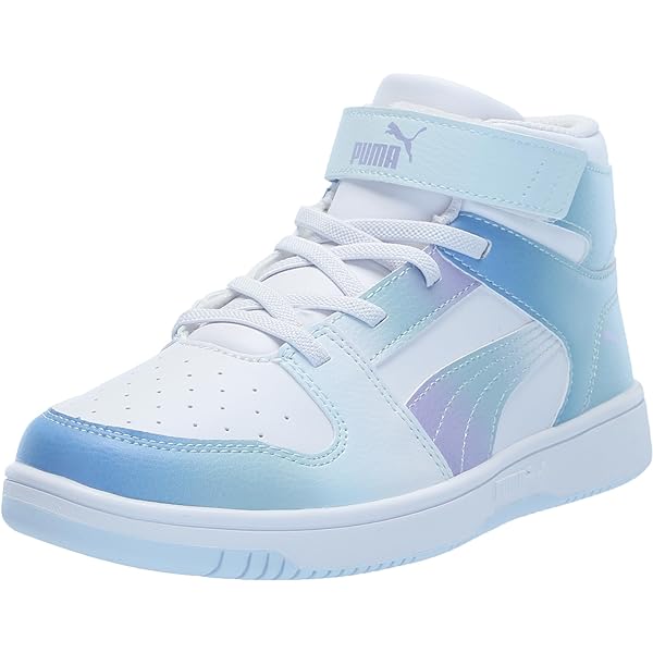 Tenis Kangaroos Casuales Para Niña, Color Blanco Con Rosa, Mod. 1035635