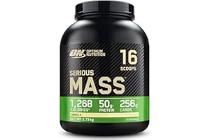 Optimum Nutrition Serious Mass Protein Powder High Calorie Mass Gainer with Vitamins, Creatine and Glutamine, Vanilla, 8 Servings, 2.73 kg, Packaging May Vary