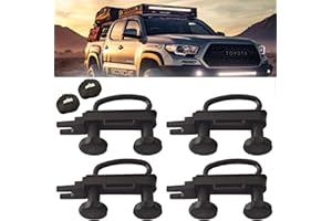 Timisea 4 PCS Car Roof Box Fastening U Bracket Car Van Mounting Fitting Kit, U-Shaped Screw Clamp With 8 Heavy-duty Locknuts, for Universal Roof Box Bracket Installation Accessory Kit.Width: 85mm