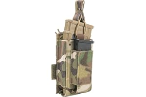 EXCELLENT ELITE SPANKER Funda Abierta para Cargador Simple/Doble/Triple para M4 M16 AK AR Magazines y Funda para Cargador de Pistola